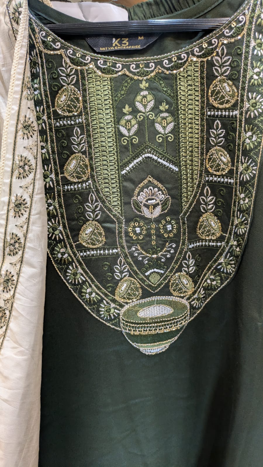 Pure Gaji Silk Dark Green 3pc Set