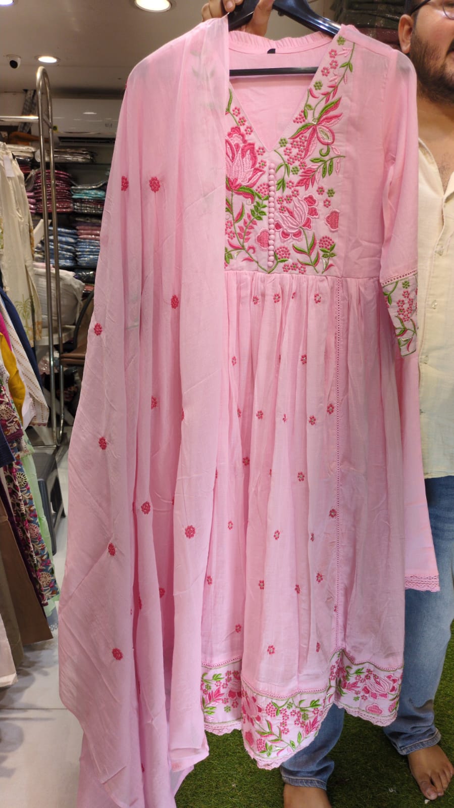 Pure Mull Cotton Pink 3pc Set