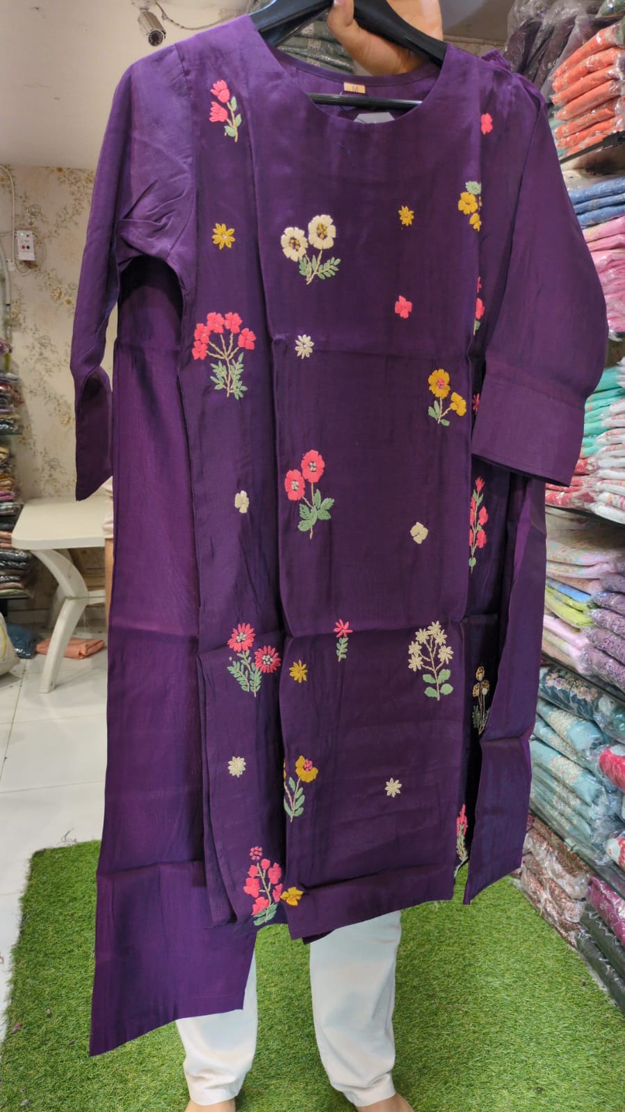 Pure Mull Chanderi Bringle 2pc Set