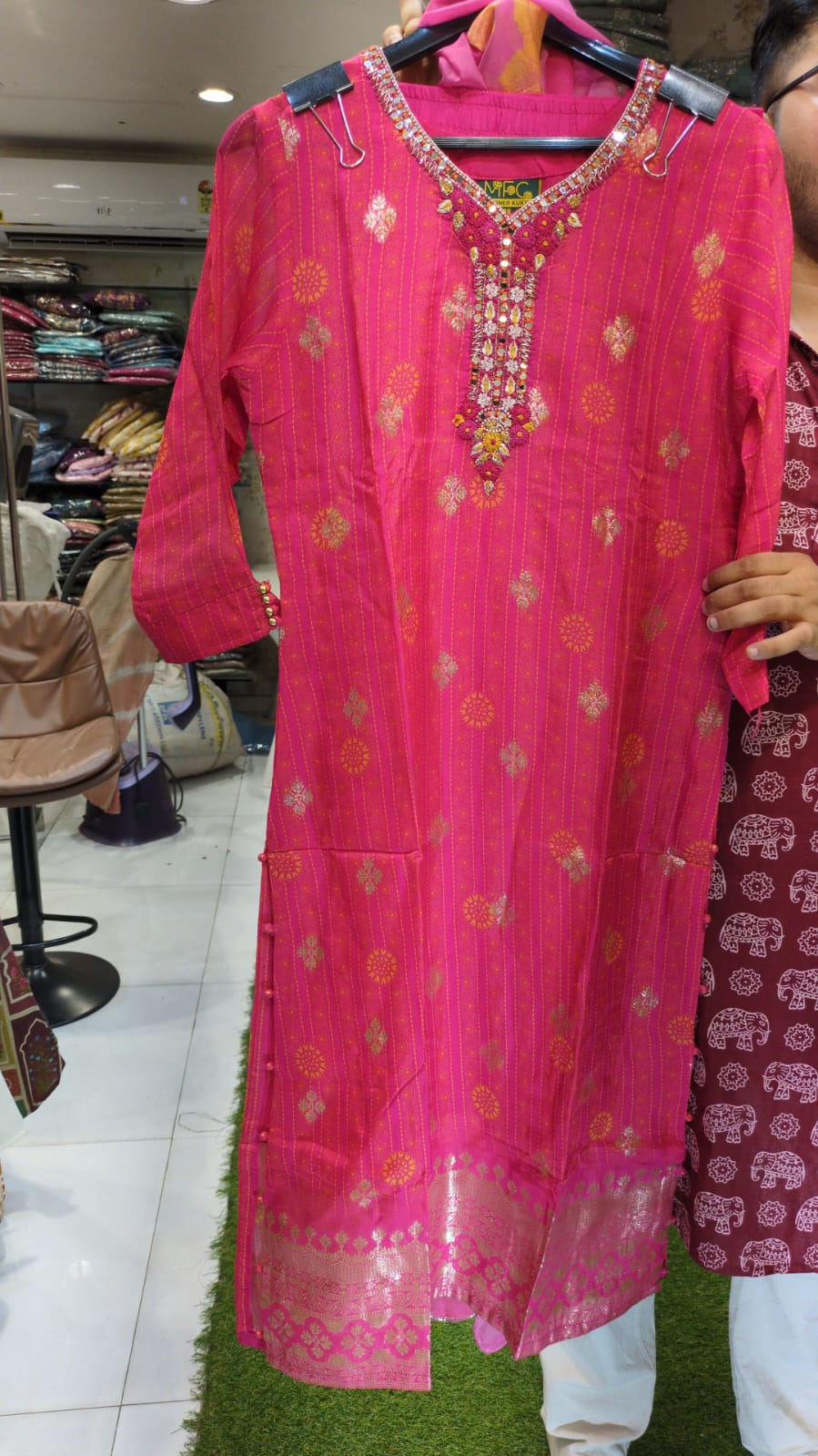 Pure Viscoce Organza Pink 3pc Set