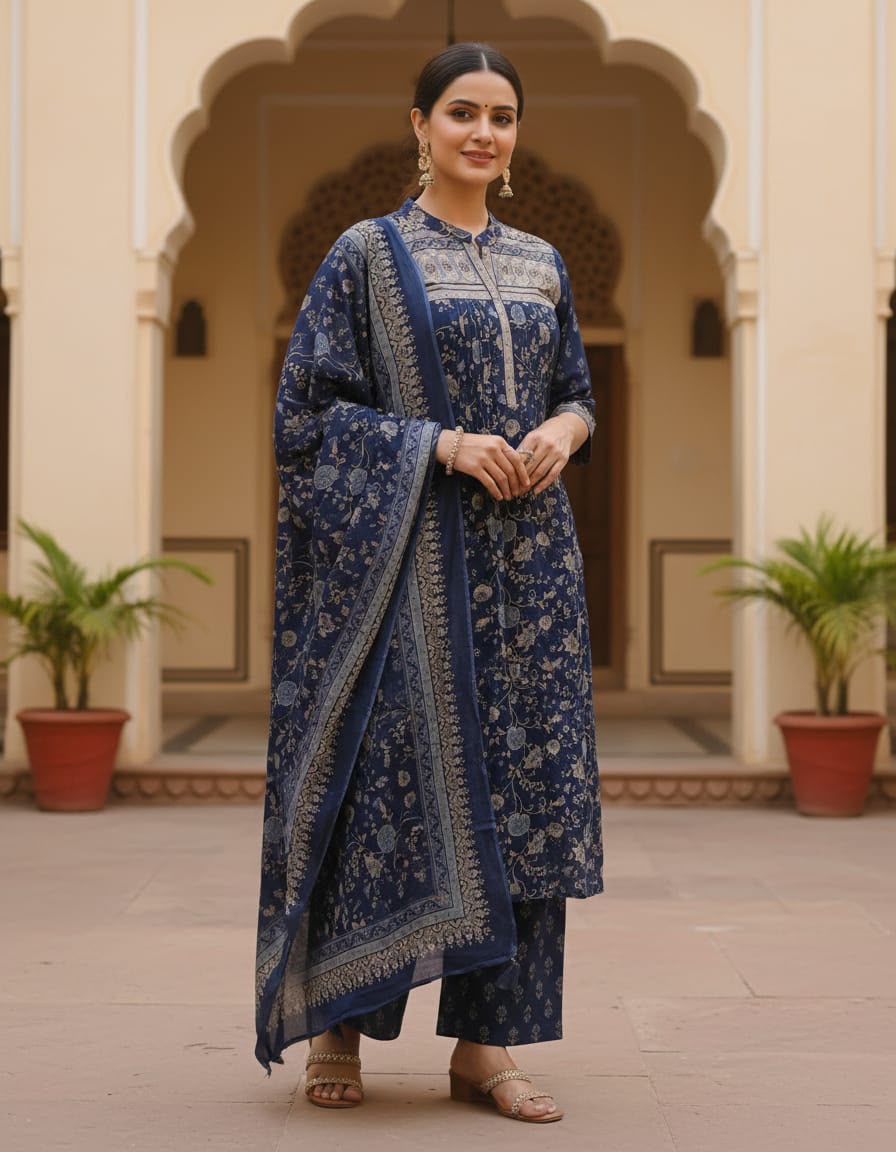 Pure Cotton Blue 3pc Set
