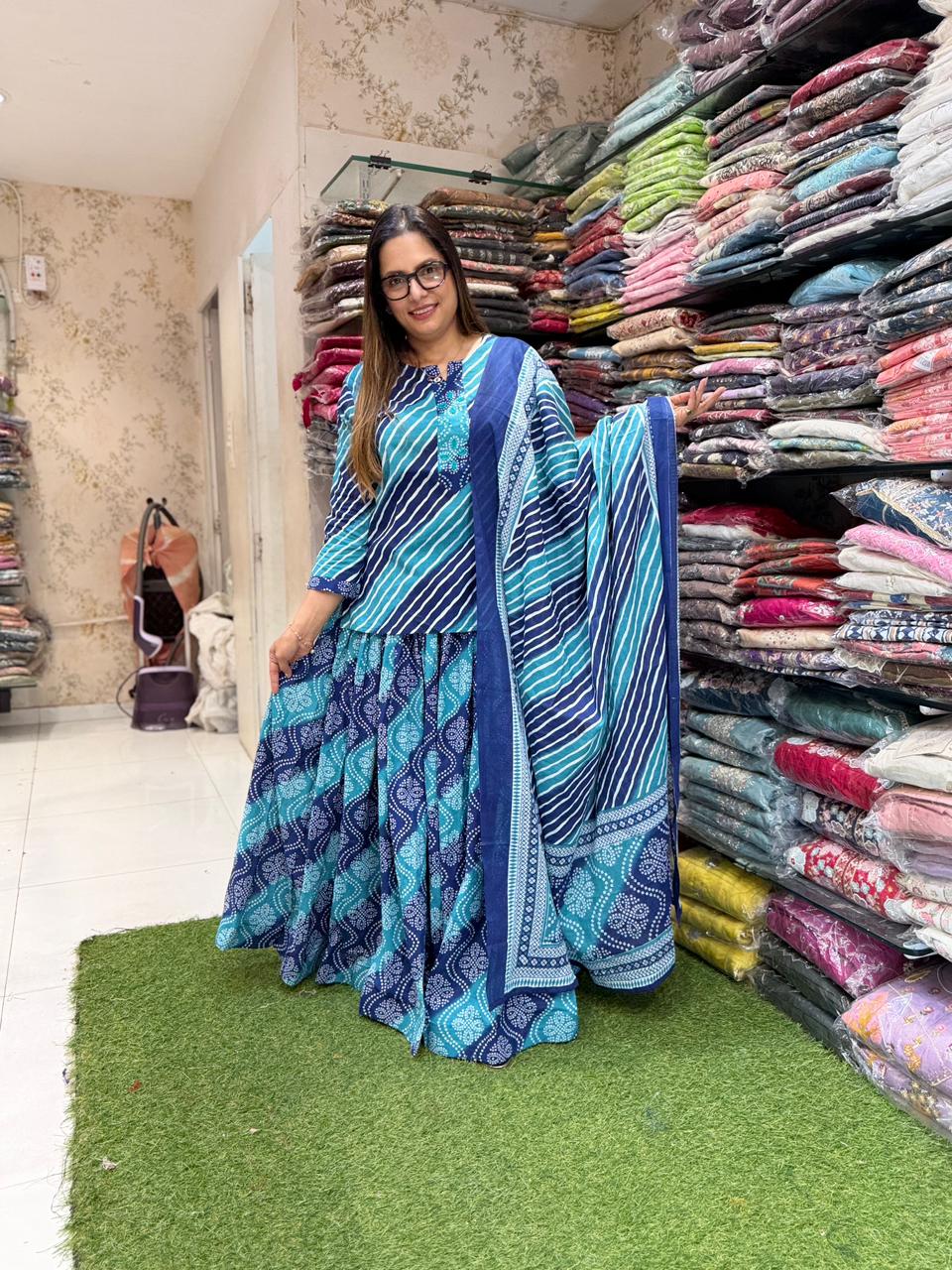 Pure Cotton Blue 3pc Set