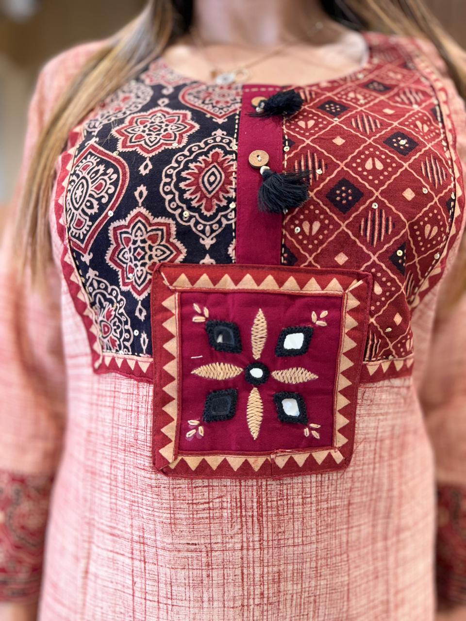 Pure Cotton Light Maroon 2pc Set