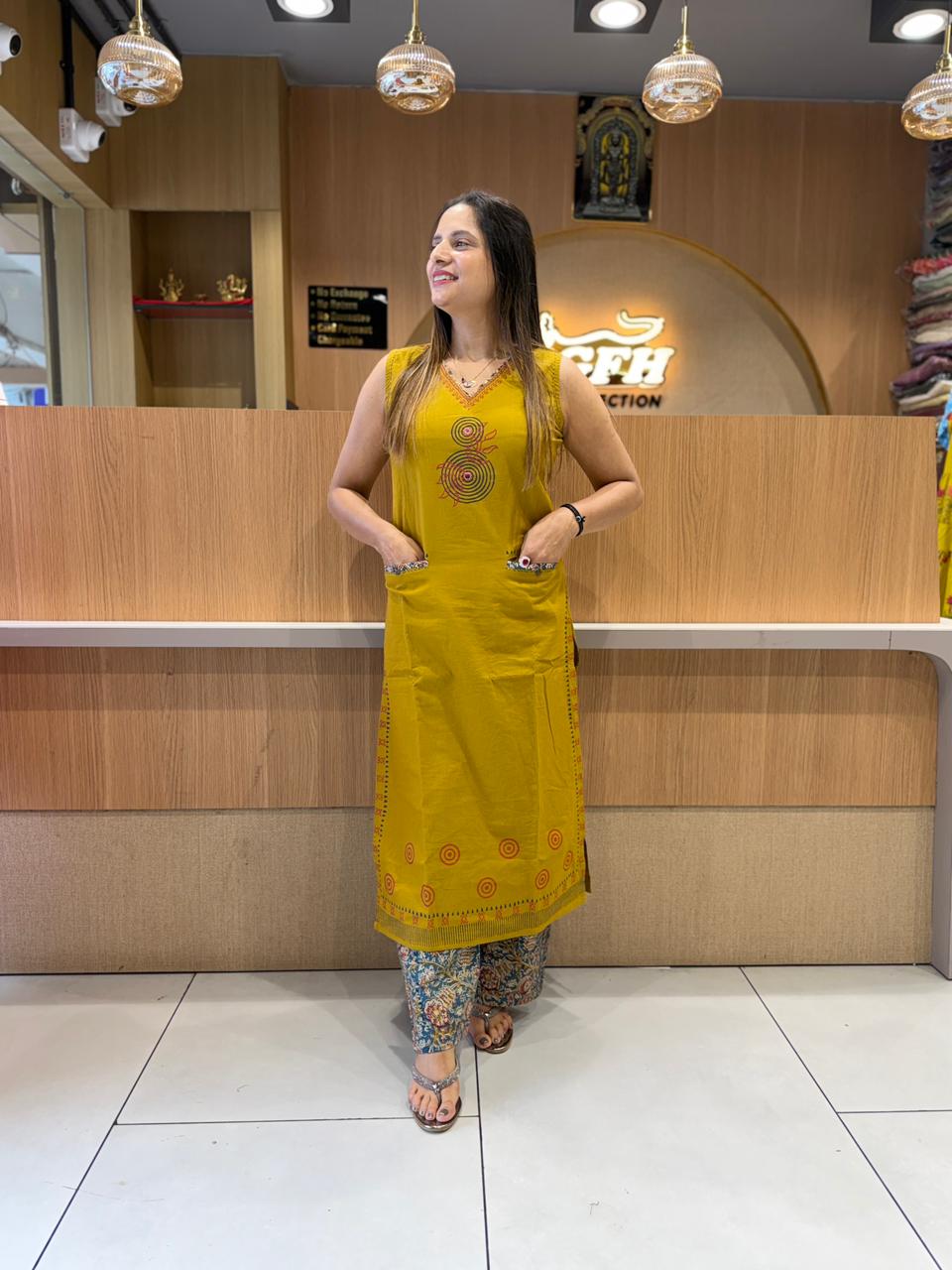 Pure Cotton Yellow 2pc Set
