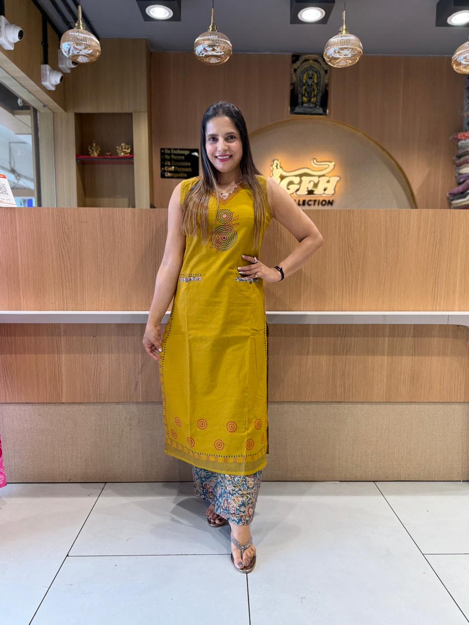 Pure Cotton Yellow 2pc Set
