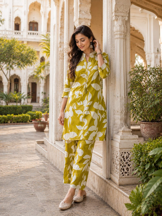 Pure Cotton Chatni Green 2pc Set