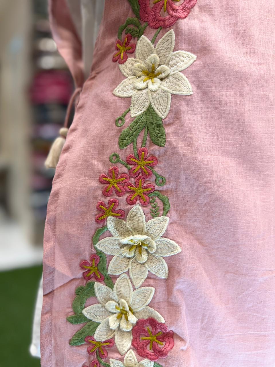 Pure Linen Pink 3pc Set