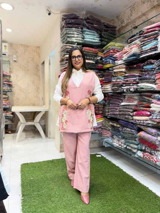 Pure Linen Pink 3pc Set