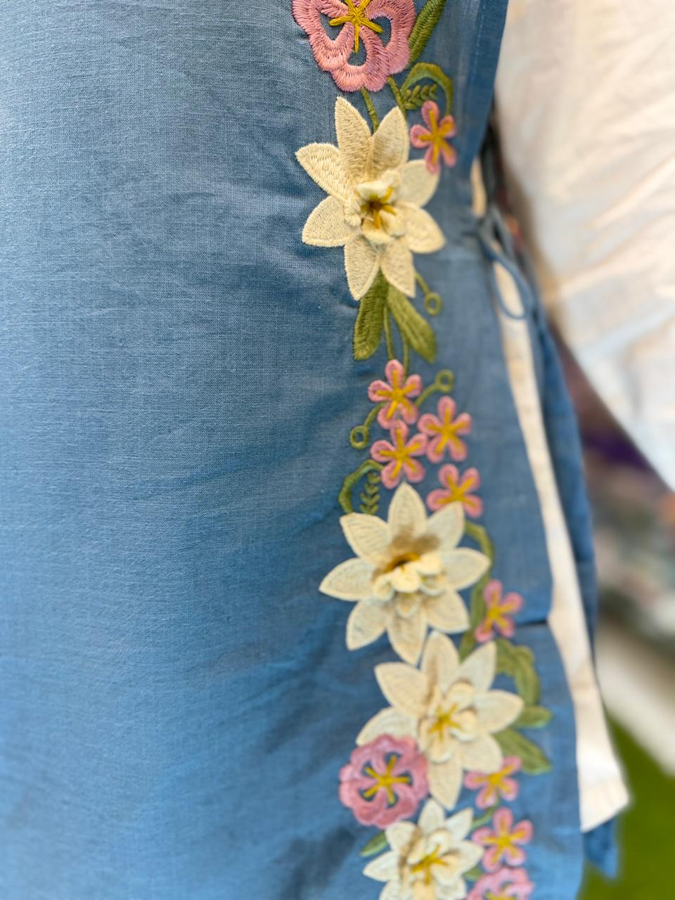Pure Linen Blue 3pc Set