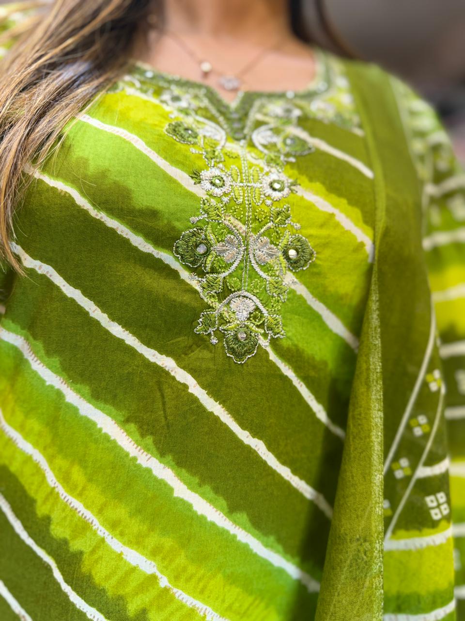 Pure Cotton Green 3pc Set