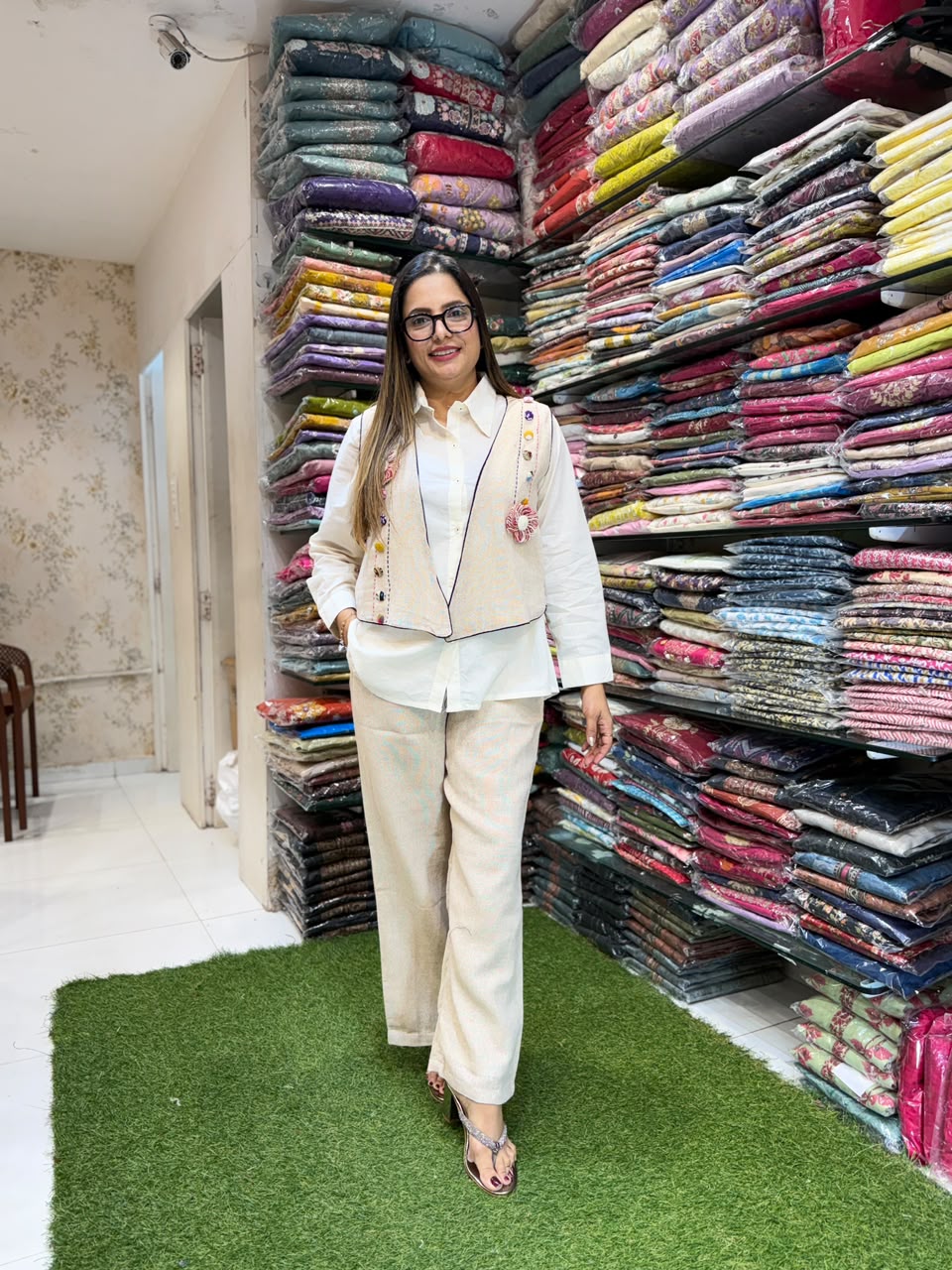 Pure Jute Cotton Off White 3pc Set