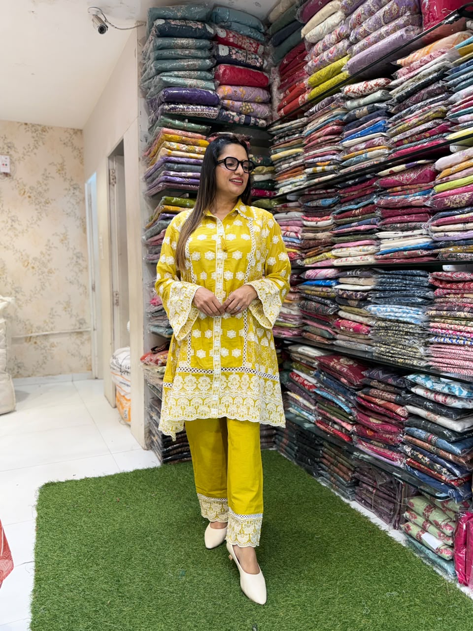 Pure Mull Cotton Yellow 2pc Set