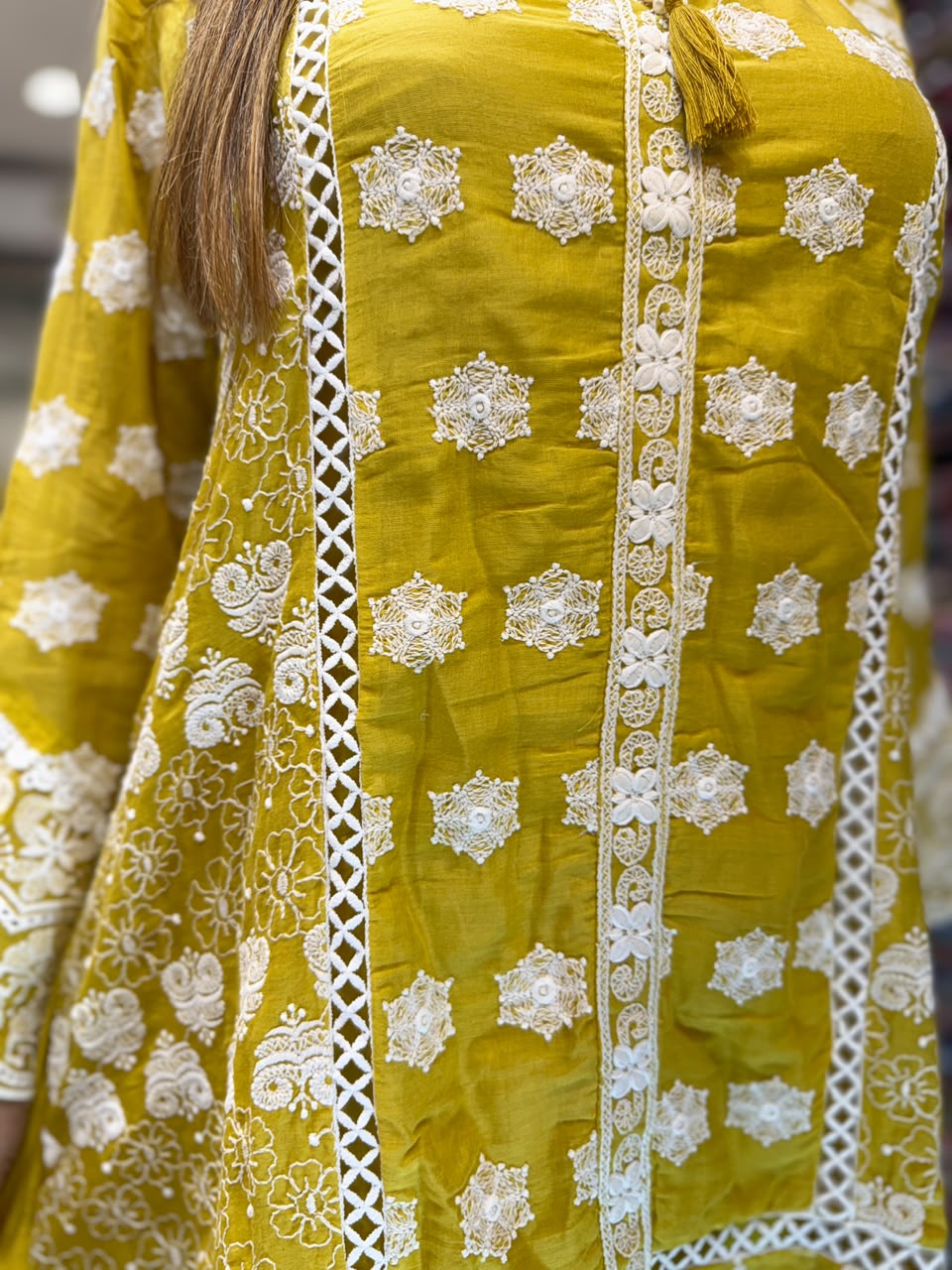 Pure Mull Cotton Yellow 2pc Set