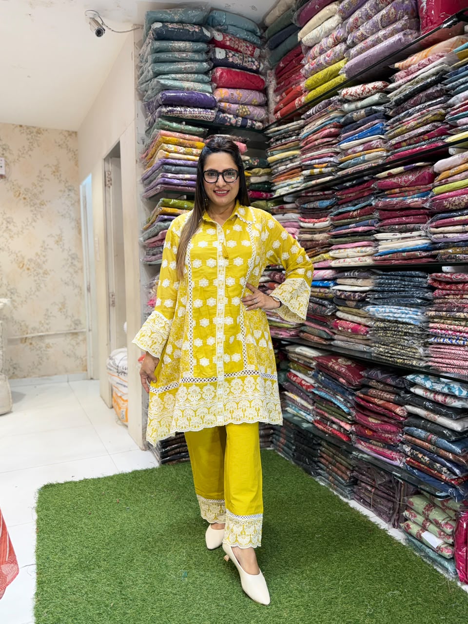 Pure Mull Cotton Yellow 2pc Set