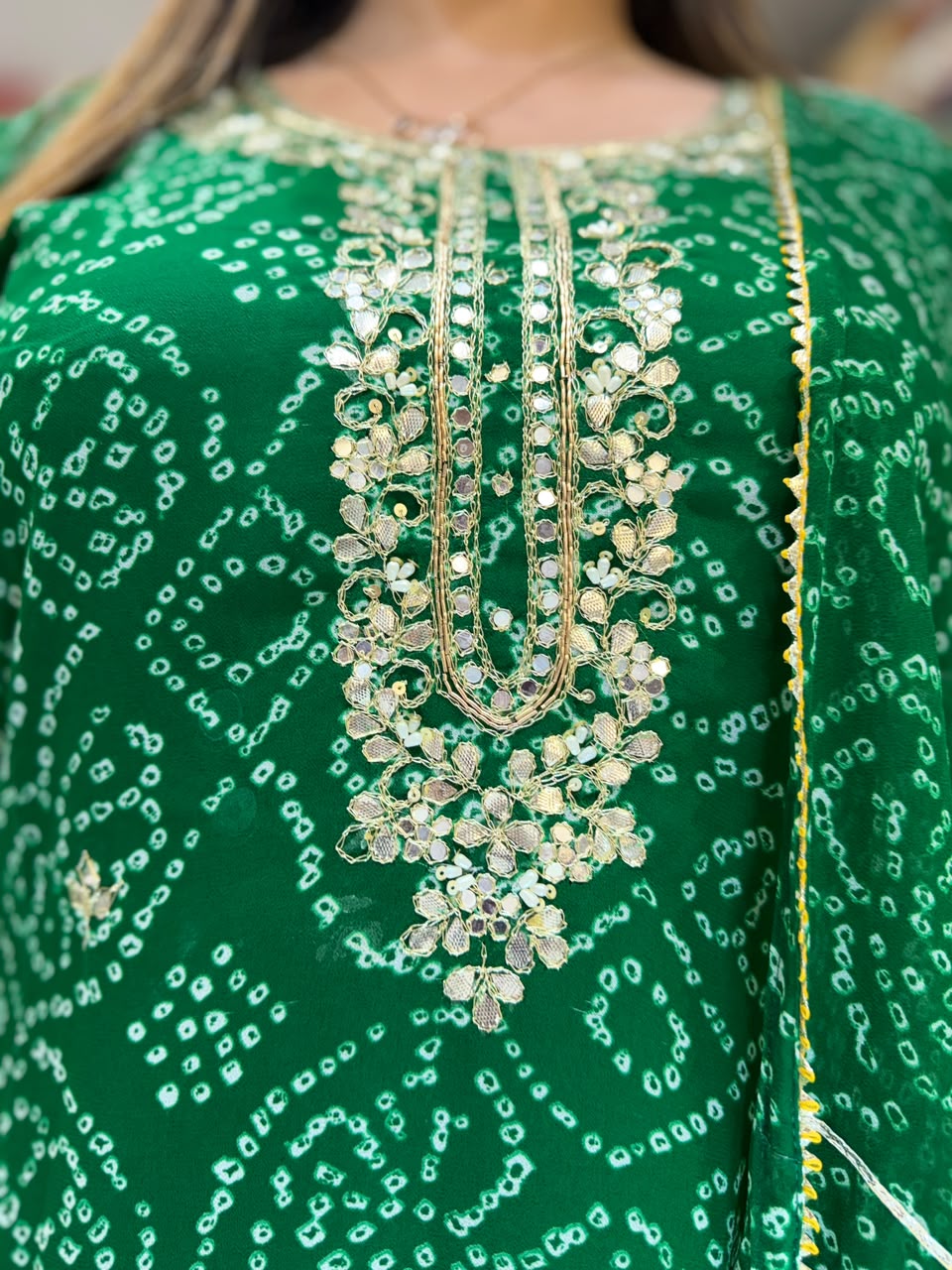 Pure Georgette Green 3pc Set
