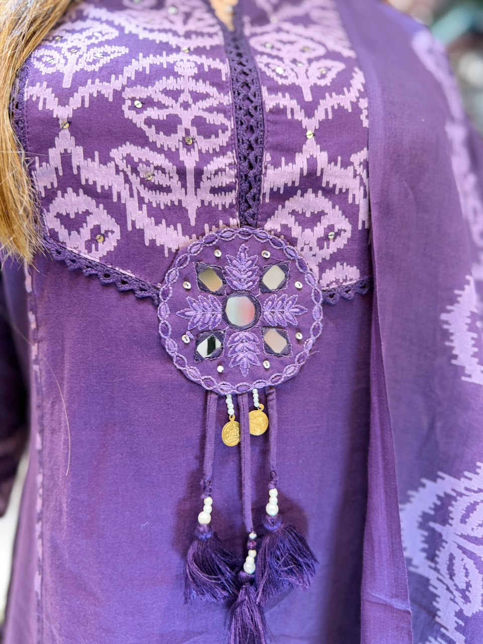 Pure Cotton Purple 3pc Set