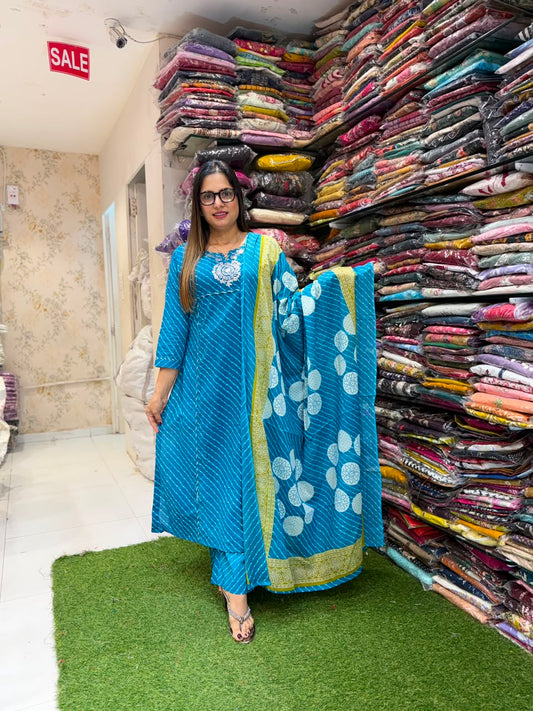 Pure Cotton Royal Blue 3pc Set