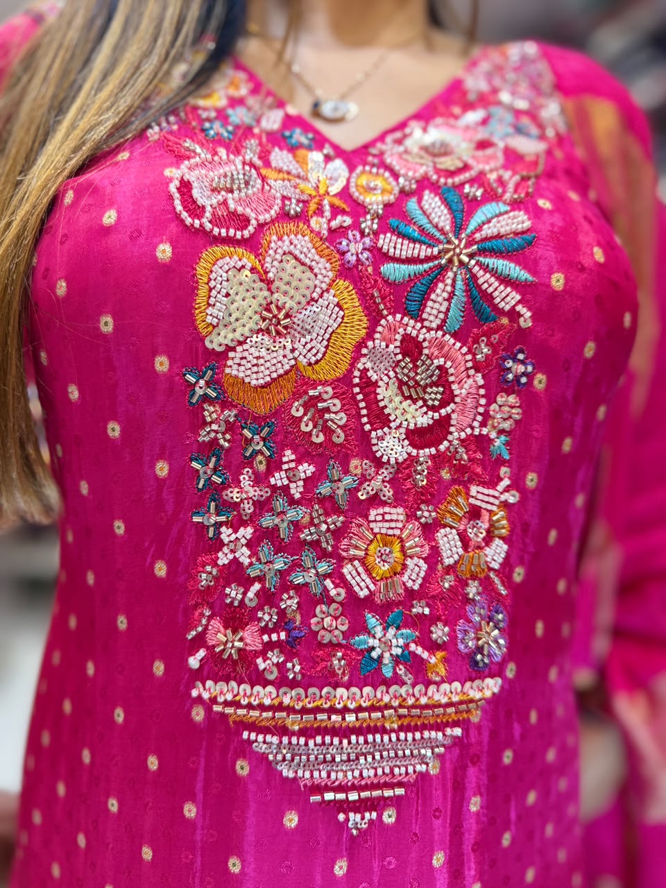 Pure Crep Rani Pink 3pc Set