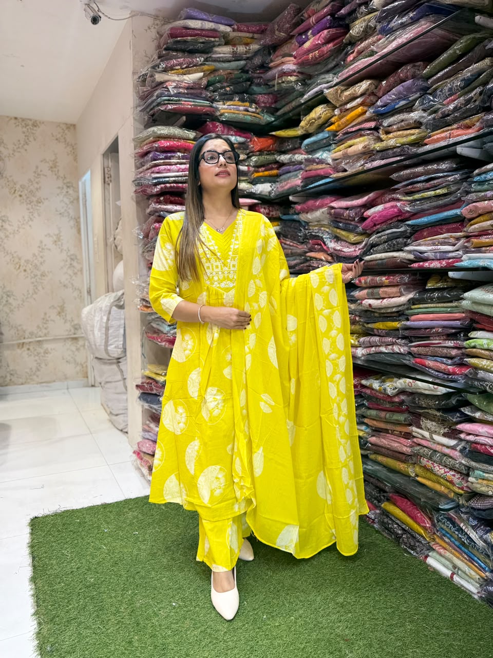 Pure Cotton Yellow 3pc Set