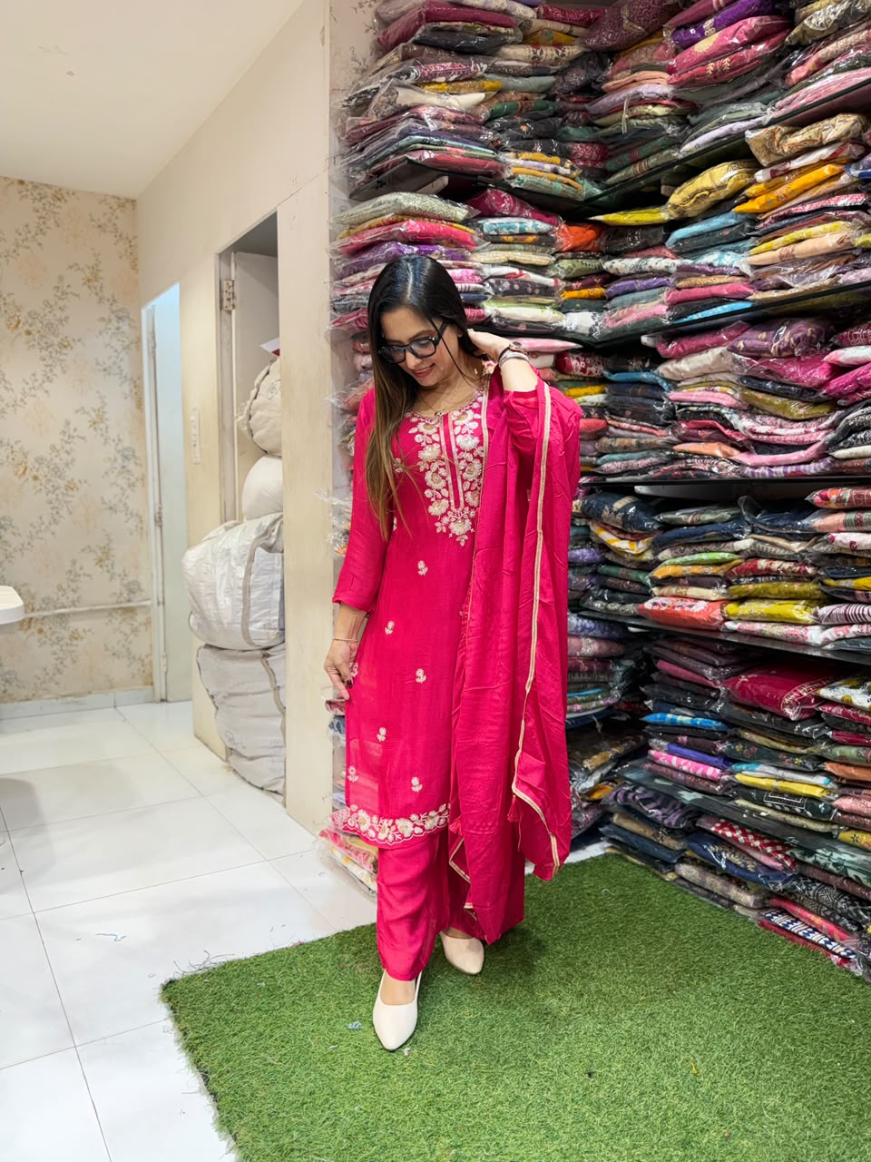 Pure Chinon Rani Pink 3pc Set