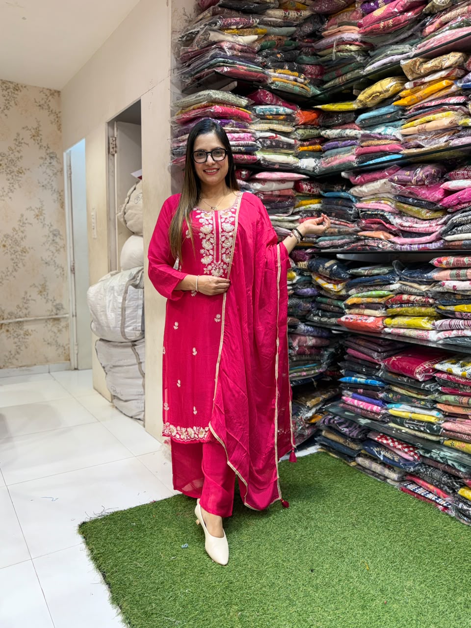 Pure Chinon Rani Pink 3pc Set