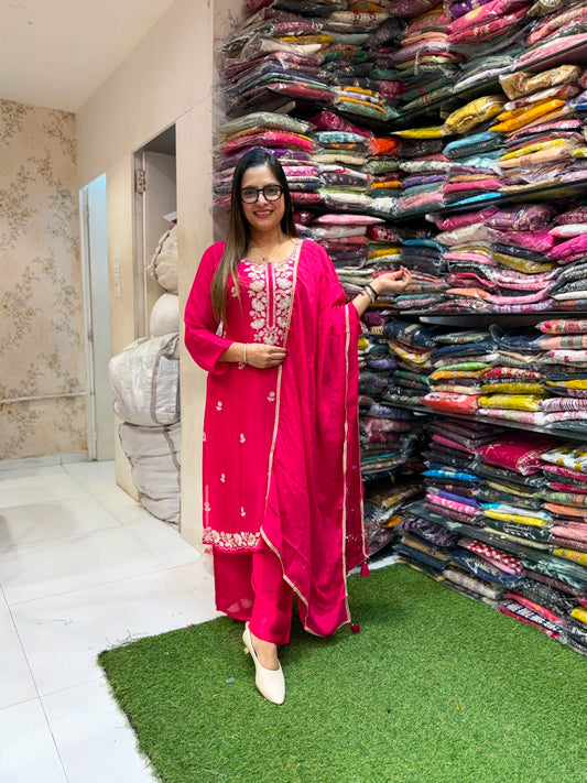 Pure Chinon Rani Pink 3pc Set
