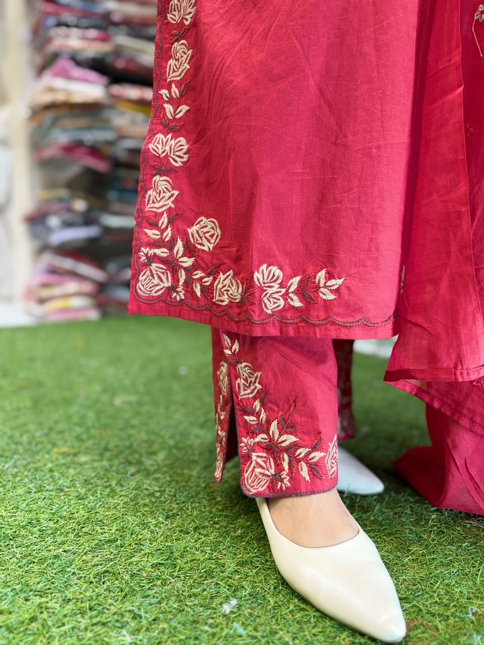Pure Cotton Red 3pc Set