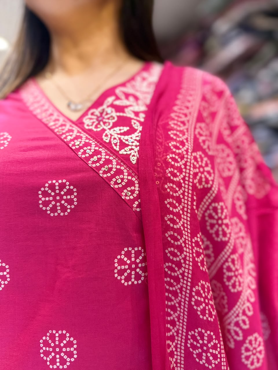 Pure Cotton Rani Pink 3pc Set