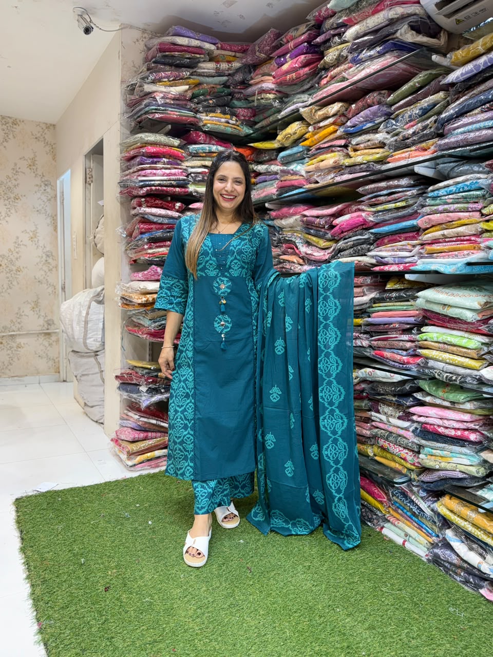 Pure Cotton Rama Green 3pc Set