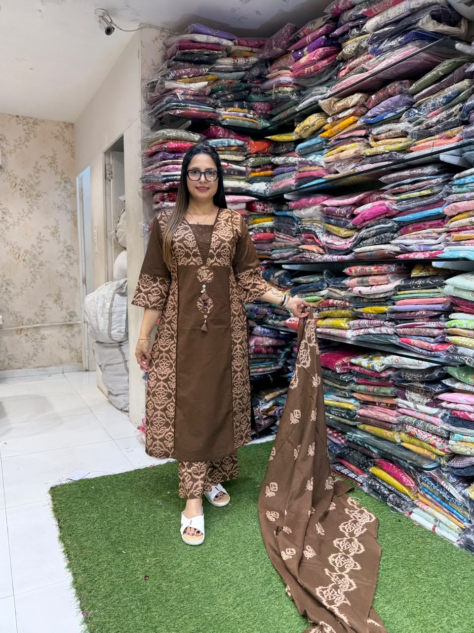 Pure Cotton Brown 3pc Set