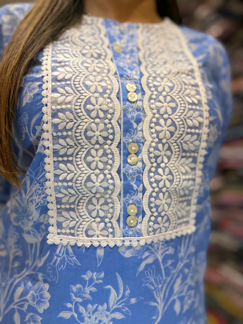 Pure Cotton Farsi Salwar Light Blue 2pc Set