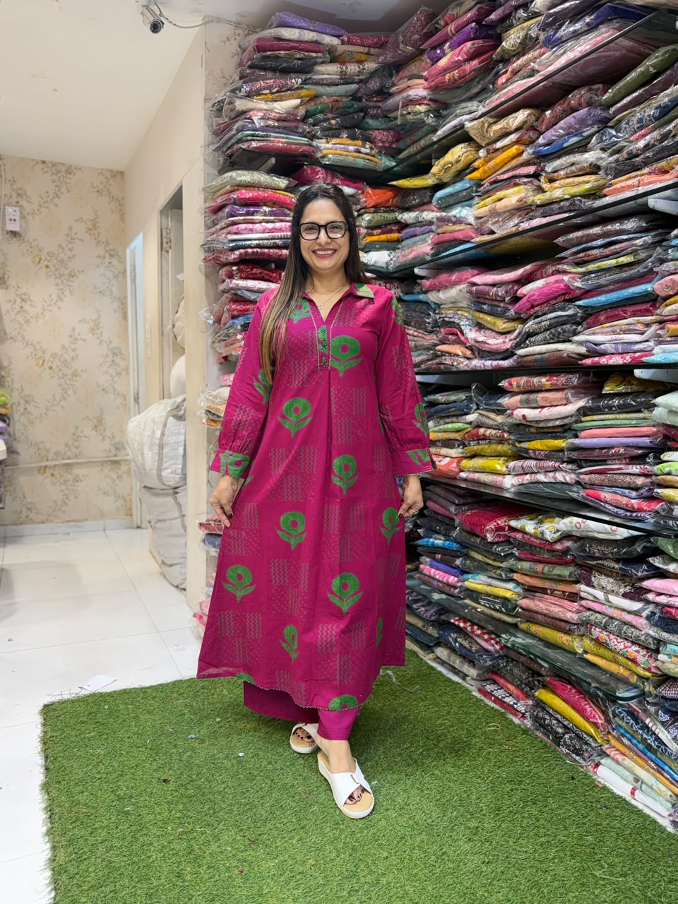 Pure Flex Cotton Mazenta 2pc Set