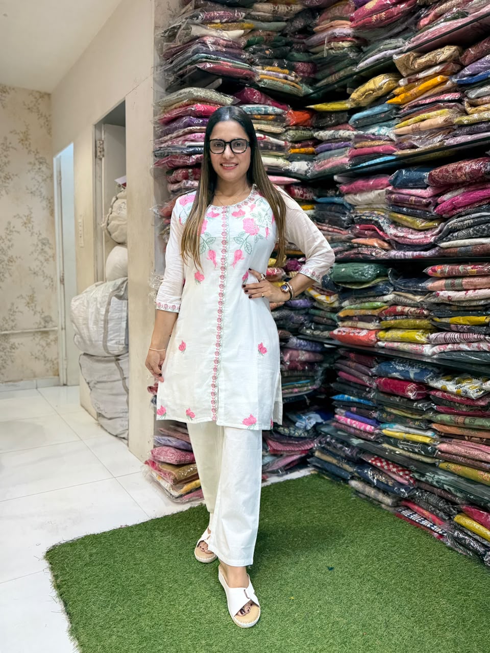 Pure Mull Cotton Pearl White 2pc Set