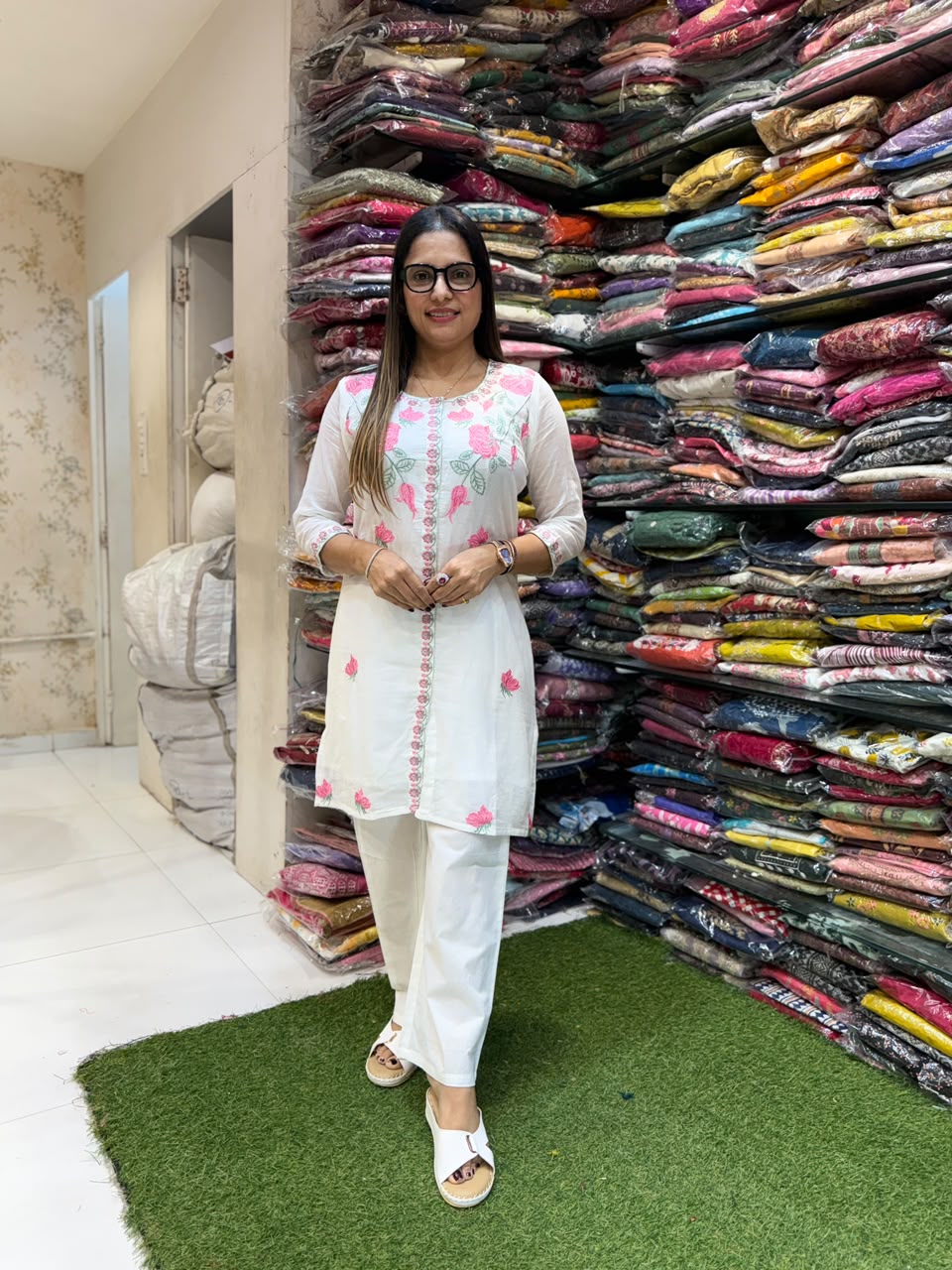 Pure Mull Cotton Pearl White 2pc Set