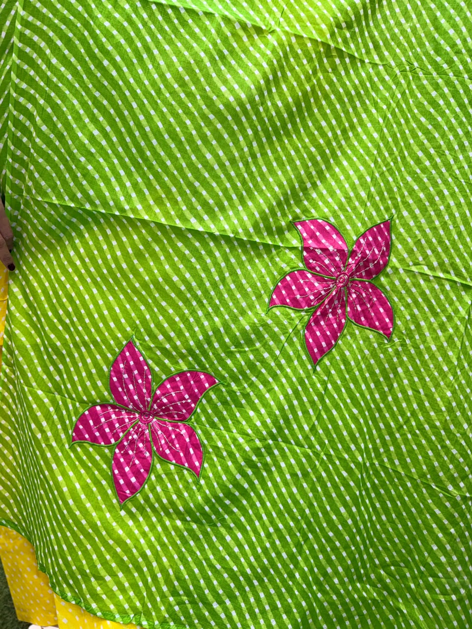 Pure Cotton Farsi Salwar Green 3pc Set
