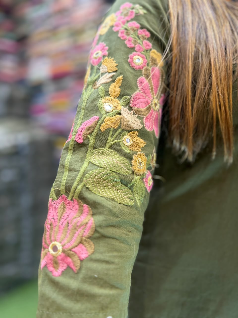 Pure Flex Cotton Mahendi Green 2pc Set