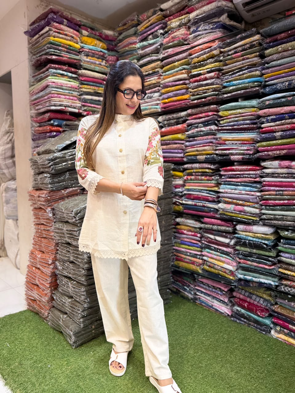 Pure Flex Cotton Off White 2pc Set