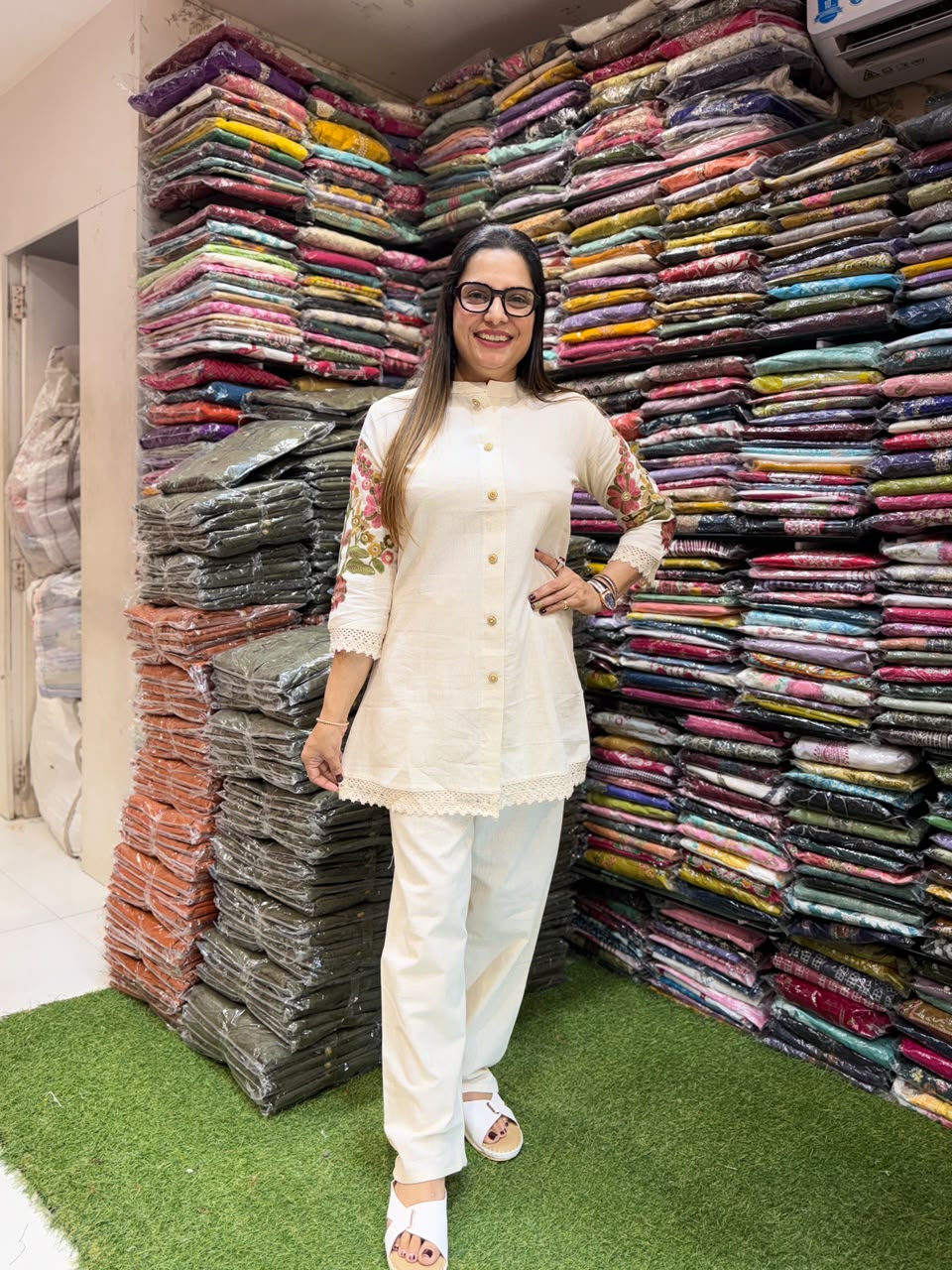 Pure Flex Cotton Off White 2pc Set