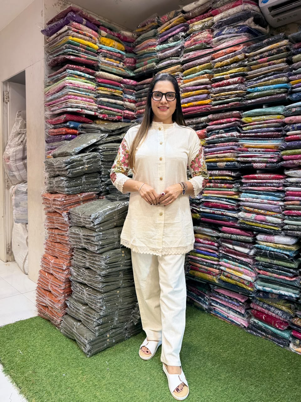 Pure Flex Cotton Off White 2pc Set