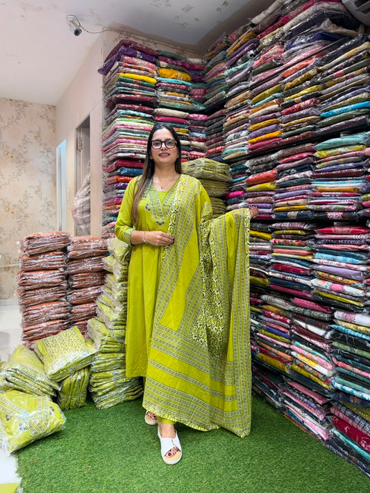 Pure Cotton Green 3pc Set
