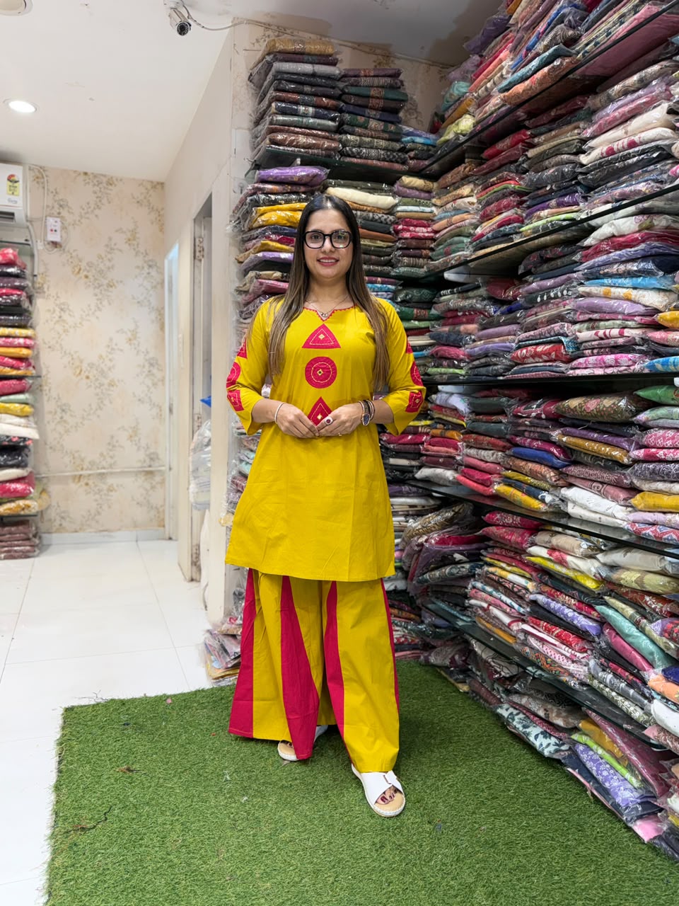 Pure Daabu Cotton Yellow 2pc Set