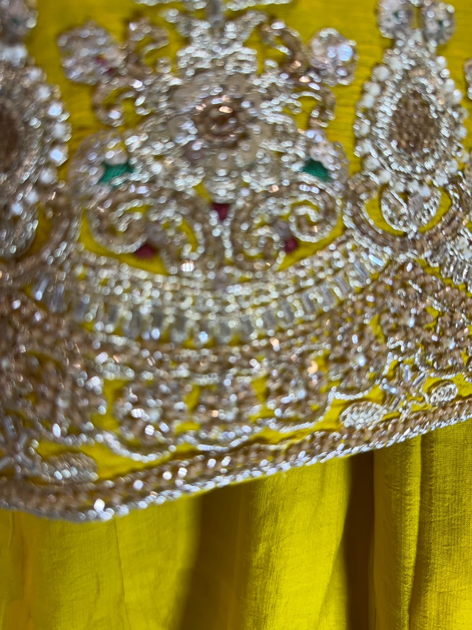 Pure Surat Mull Chanderi Yellow 3pc Set