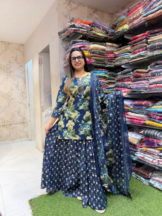 Pure Cotton Blue 3pc Set