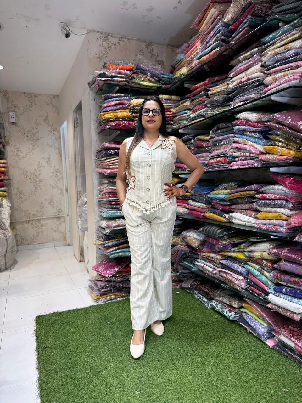 Pure Linen Cotton Off White 2pc Set