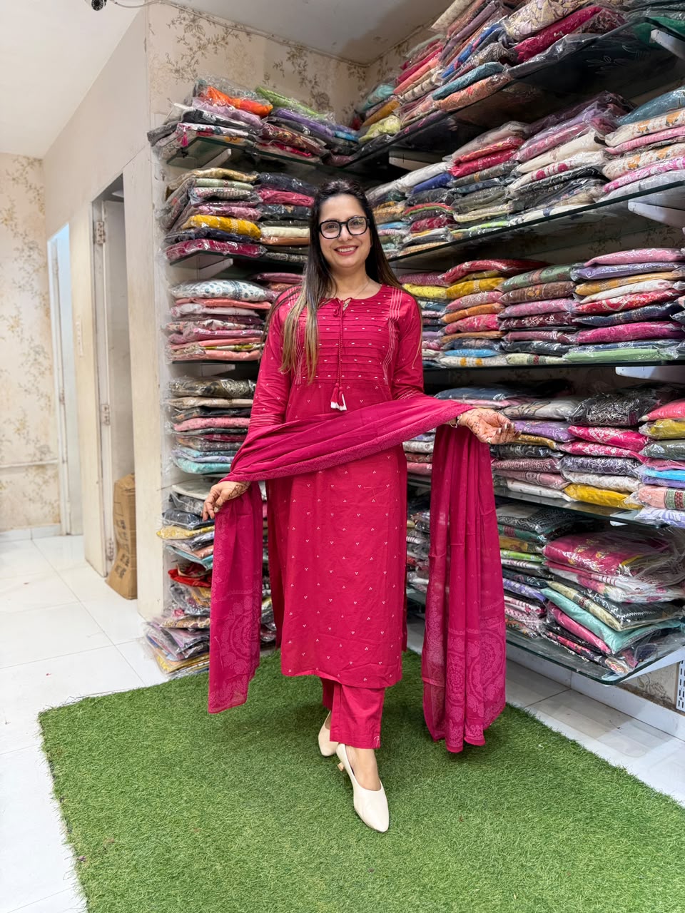 Pure Cotton Red 3pc Set