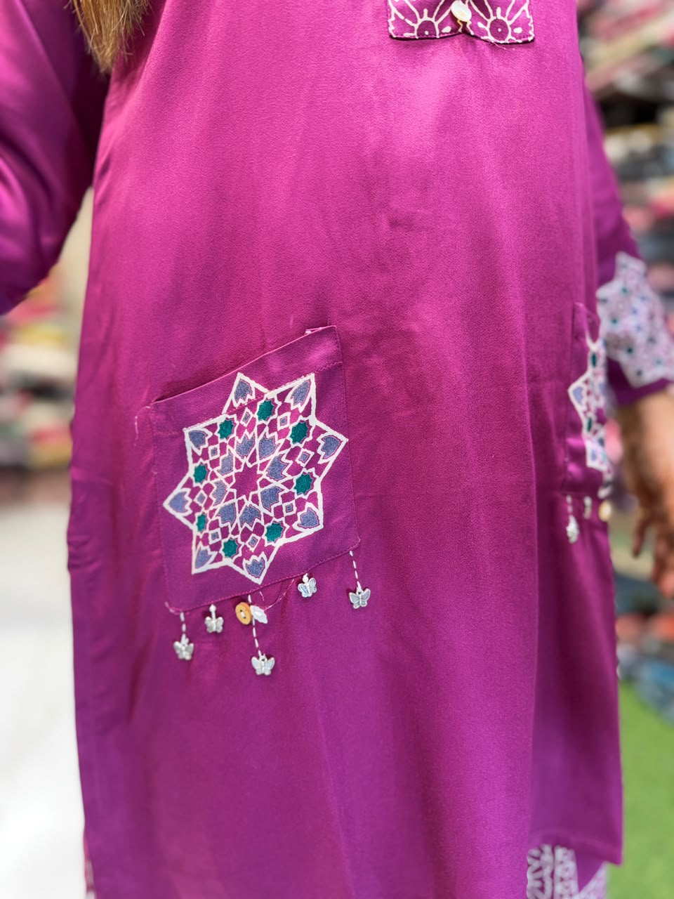 Pure Gaji Silk Mazenta 2pc Set