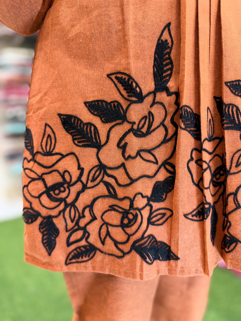 Pure Handloom Cotton Rust Orange 2pc Set