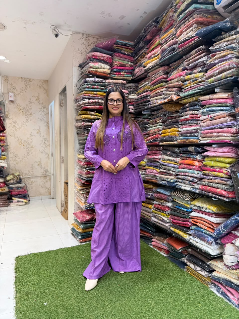 Pure Mull Cotton Purple 2pc Set