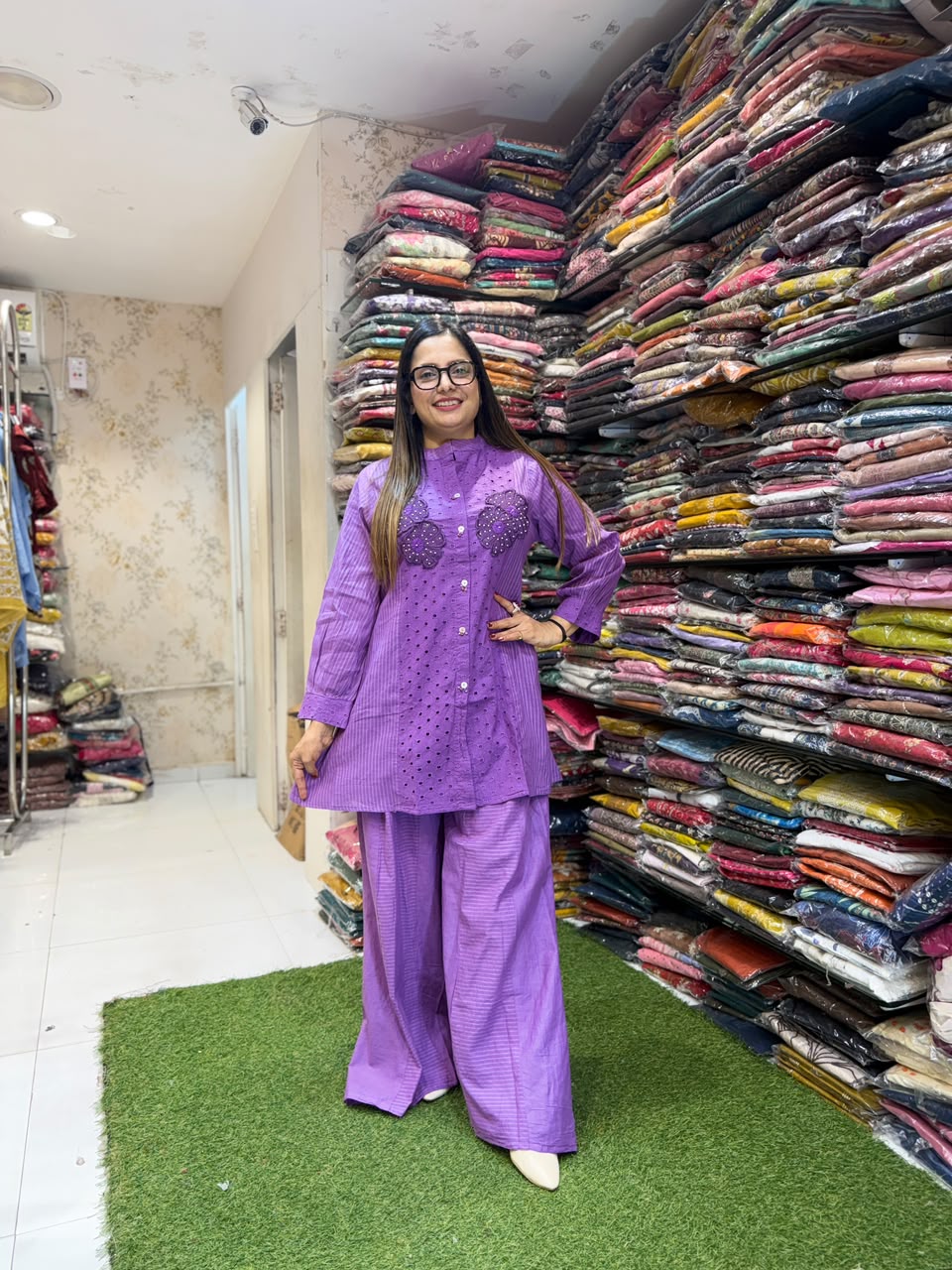 Pure Mull Cotton Purple 2pc Set