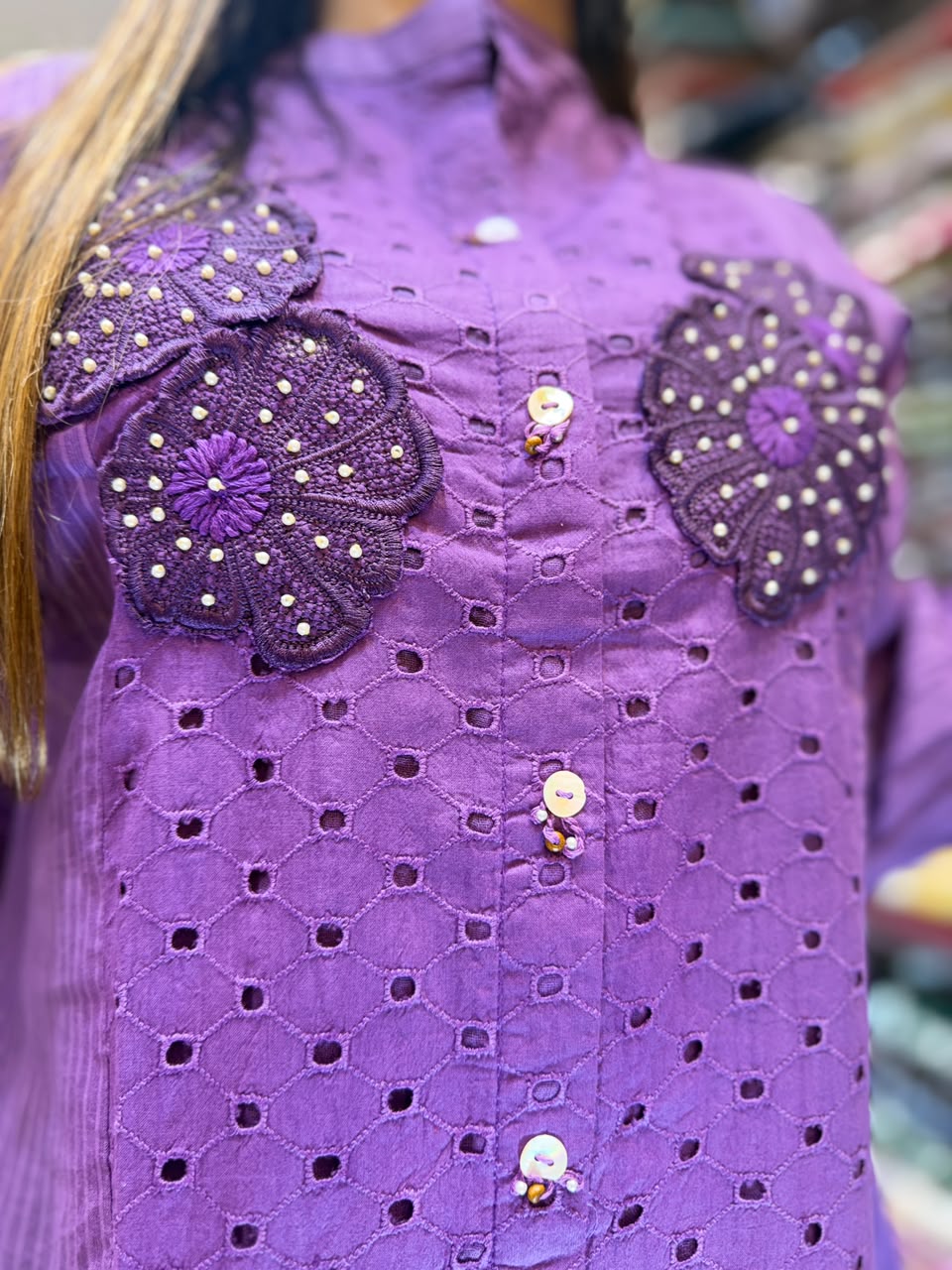 Pure Mull Cotton Purple 2pc Set